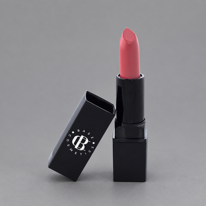 BaszCosmetics Golden Hour Satin Lipstick in Coral Sunset
